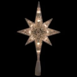 Northlight 10" White Lighted Faceted Star Of Bethlehem Tree Topper -Christmas Designers Store D491636S 2