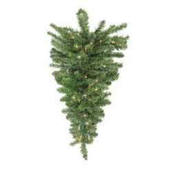 Northlight 30" Pre-Lit Canadian Pine Artificial Christmas Teardrop Door Swag