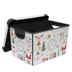 Simplify Happy Christmas Storage Tote Bin 14 Simplify Happy Christmas Storage Tote Bin -Christmas Designers Store D492892S 12