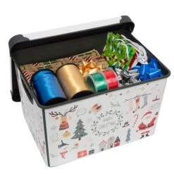 Simplify Happy Christmas Storage Tote Bin 16 Simplify Happy Christmas Storage Tote Bin -Christmas Designers Store D492892S 14
