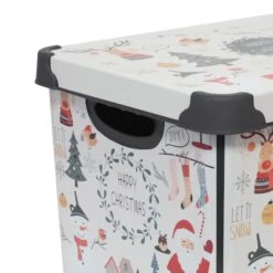 Simplify Happy Christmas Storage Tote Bin 19 Simplify Happy Christmas Storage Tote Bin -Christmas Designers Store D492892S 17