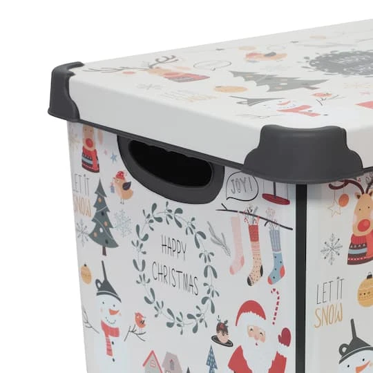 Simplify Happy Christmas Storage Tote Bin 10 Simplify Happy Christmas Storage Tote Bin - Image 8