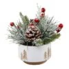 Christmas Mix IN 4.25" Ceramic Reverse Tree Pot 2 Christmas Mix IN 4.25" Ceramic Reverse Tree Pot -Christmas Designers Store D511151S 1