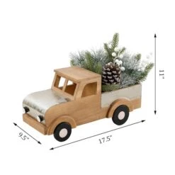 Christmas Mix In 17" Wood Truck 8 Christmas Mix In 17" Wood Truck -Christmas Designers Store D511156S 12