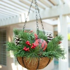 Flora Bunda® 12" Christmas Hanging Basket -Christmas Designers Store D511157S 3