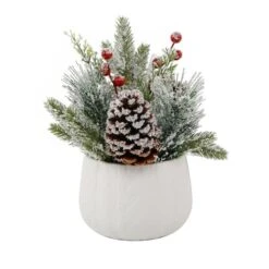 Christmas Mix In Ceramic White Sweater Pot -Christmas Designers Store D511163S 1 1