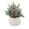 Christmas Mix In Ceramic White Sweater Pot -Christmas Designers Store D511163S 1