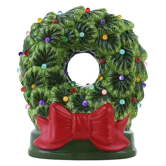 9" LED Nostalgic Ceramic Wreath 3 9" LED Nostalgic Ceramic Wreath