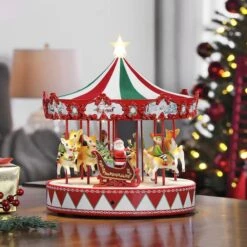 13" Vintage Carousel 9 13" Vintage Carousel -Christmas Designers Store D511942S 3