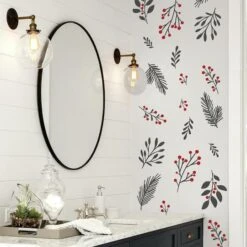 Roommates Holly Berries & Twigs Peel And Stick Wall Decals 13 Roommates Holly Berries & Twigs Peel And Stick Wall Decals -Christmas Designers Store D515183S 4