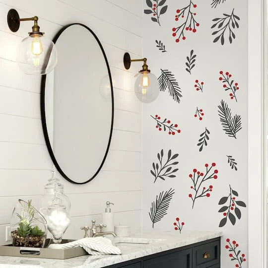 Roommates Holly Berries & Twigs Peel And Stick Wall Decals 7 Roommates Holly Berries & Twigs Peel And Stick Wall Decals - Image 5