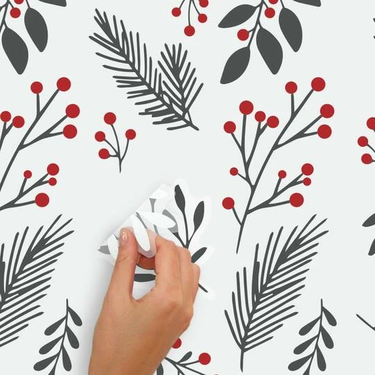 Roommates Holly Berries & Twigs Peel And Stick Wall Decals 8 Roommates Holly Berries & Twigs Peel And Stick Wall Decals - Image 6
