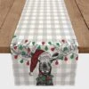 72" Christmas Lights Moose Table Runner -Christmas Designers Store D517975S 1