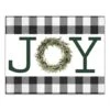 Green Joy Wreath 11x14 Canvas Wall Art -Christmas Designers Store D517976S 1
