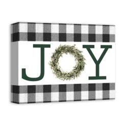 Green Joy Wreath 11x14 Canvas Wall Art -Christmas Designers Store D517976S 2