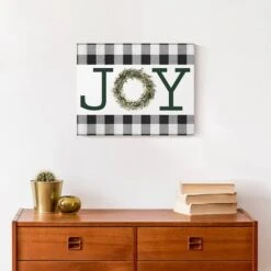 Green Joy Wreath 11x14 Canvas Wall Art -Christmas Designers Store D517976S 4