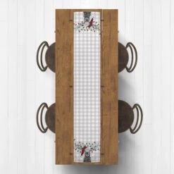90" Christmas Lights Moose Table Runner -Christmas Designers Store D517978S 2