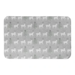 Designs Direct Deer & Tree Pattern Bath Mat, 34" X 21"