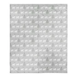 Deer And Tree Pattern 50x60 Sherpa Fleece Blanket