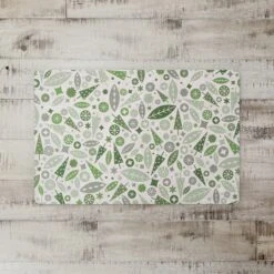Sage Midmod Christmas Floor Mat -Christmas Designers Store D517996S 2
