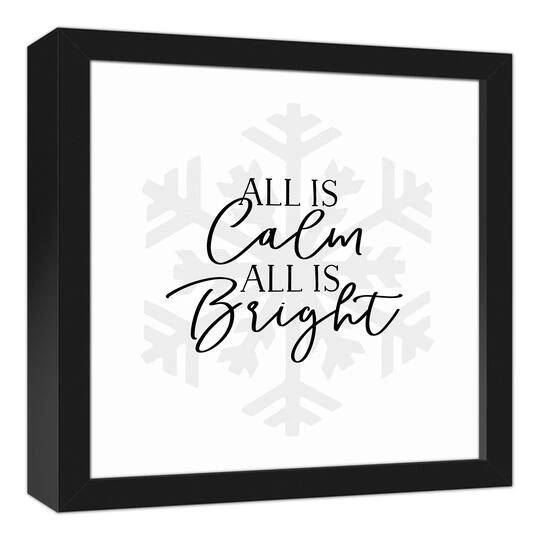 All Is Calm All Is Bright 12x12 Black Framed Canvas 5 All Is Calm All Is Bright 12x12 Black Framed Canvas - Image 3