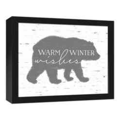 Warm Winter Wishes 11x14 Black Framed Canvas -Christmas Designers Store D518003S 2