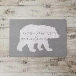 Warm Winter Wishes 27x18 Floor Mat -Christmas Designers Store D518021S 2