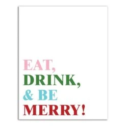 Eat Drink And Be Merry 11x14 Canvas Wall Art