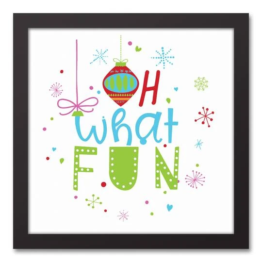 Oh What Fun 12x12 Black Framed Canvas 4 Oh What Fun 12x12 Black Framed Canvas - Image 2