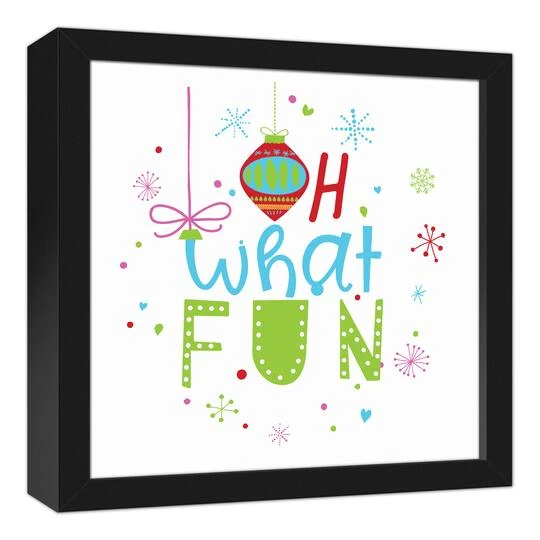 Oh What Fun 12x12 Black Framed Canvas 5 Oh What Fun 12x12 Black Framed Canvas - Image 3