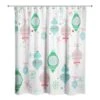 Retro Funky Ornaments Shower Curtain -Christmas Designers Store D518060S 1