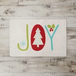 Joy 27x18 Floor Mat 7 Joy 27x18 Floor Mat -Christmas Designers Store D518068S 2