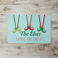 The Elves Made Me Do It 27x18 Floor Mat -Christmas Designers Store D518071S 2
