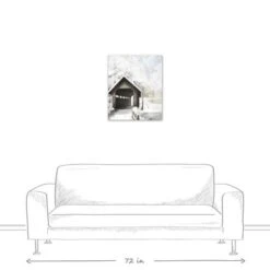 Covered Bridge In Winter 20x24 Canvas Wall Art 13 Covered Bridge In Winter 20x24 Canvas Wall Art -Christmas Designers Store D518076S 5