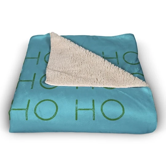 Santa Ho Ho Ho 50x60 Sherpa Fleece Blanket 6 Santa Ho Ho Ho 50x60 Sherpa Fleece Blanket - Image 4