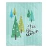 Tis The Season Trees 50x60 Sherpa Fleece Blanket 2 Tis The Season Trees 50x60 Sherpa Fleece Blanket -Christmas Designers Store D518078S 1