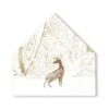 Winter Deer Warm Colors 17x17 House Shaped Canvas -Christmas Designers Store D518081S 1