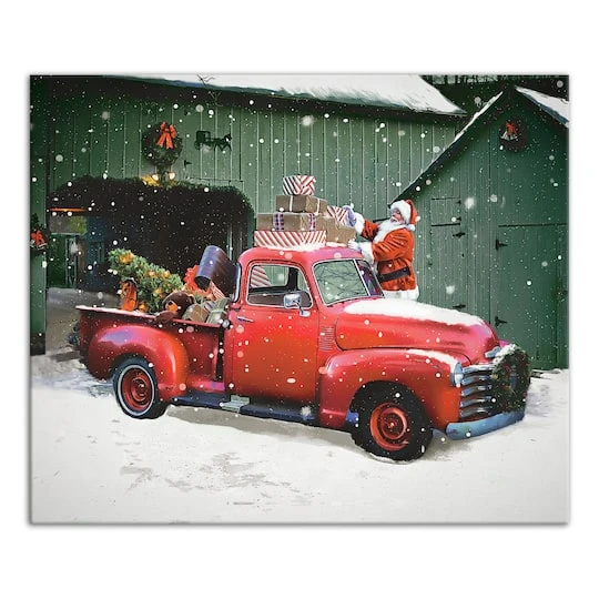 Santa Packing The Truck 24x20 Canvas Wall Art 3 Santa Packing The Truck 24x20 Canvas Wall Art