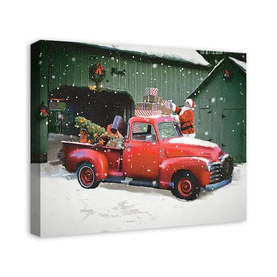 Santa Packing The Truck 24x20 Canvas Wall Art 5 Santa Packing The Truck 24x20 Canvas Wall Art - Image 3