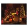 Santa By The Fireplace 24x20 Canvas Wall Art