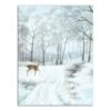 Doe Walking In The Snow 30x40 Canvas Wall Art -Christmas Designers Store D518101S 1