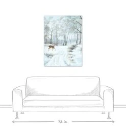 Doe Walking In The Snow 30x40 Canvas Wall Art 13 Doe Walking In The Snow 30x40 Canvas Wall Art -Christmas Designers Store D518101S 5