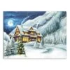 Cabin In The Mountains 40x30 Canvas Wall Art 2 Cabin In The Mountains 40x30 Canvas Wall Art -Christmas Designers Store D518102S 1
