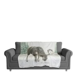 Winter Moose 50x60 Coral Fleece Blanket -Christmas Designers Store D518119S 3