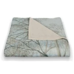 Doe Walking In The Snow 50x60 Coral Fleece Blanket -Christmas Designers Store D518120S 2