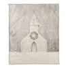 Gray Church 50x60 Coral Fleece Blanket -Christmas Designers Store D518123S 1