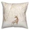 Winter Deer Warm Colors 18x18 Throw Pillow 1 Winter Deer Warm Colors 18x18 Throw Pillow -Christmas Designers Store D518128S 1