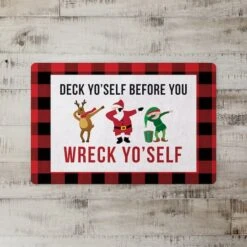 Deck Yo Self 27x18 Floor Mat -Christmas Designers Store D518146S 2