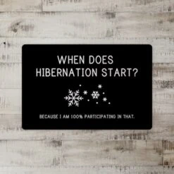 When Does Hibernation Start 27x18 Floor Mat -Christmas Designers Store D518150S 2