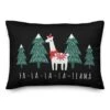 Caroling Llama Pattern 14x20 Throw Pillow -Christmas Designers Store D518153S 1